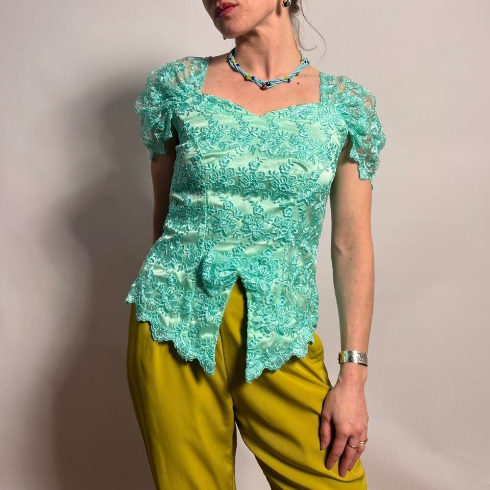 Vintage Converted Bridesmaid Dress Top - Asymmetrical Hem